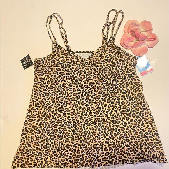 🛍️Swim Solutions Women’s Princess 👑 Seamed Tankini Top Animal Instinct Size:18 - Picture 3 of 7